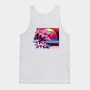 Vaporwave Japanese Cherry Blossom Tank Top